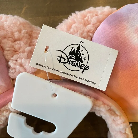 Disney Parks Tie Dye Pink Sherpa Headband Ears NWT - Picture 6 of 10